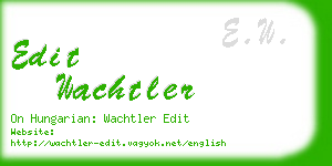 edit wachtler business card